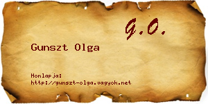 Gunszt Olga névjegykártya