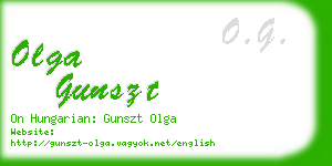 olga gunszt business card